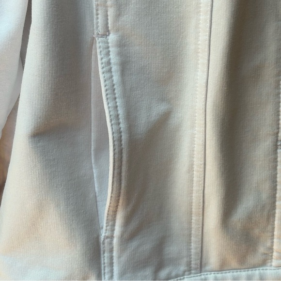 Denim & Co. EasyWear White Twill Classic Button-Front Jacket L - Picture 5 of 13
